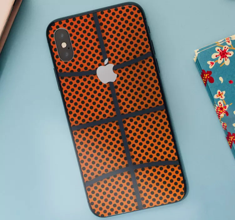 Orange basket realistisk iphone dekal - Tenstickers