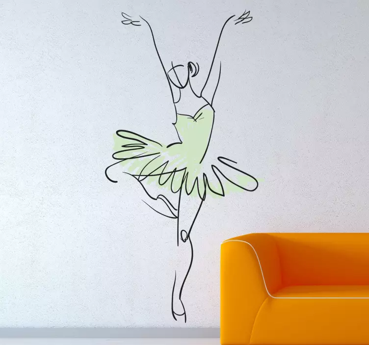Original ballerina väggdekal - Tenstickers