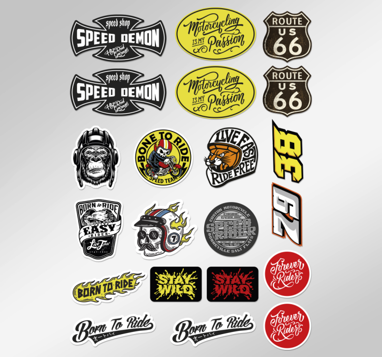 Original bombpaket motorcykelklistermärke - Tenstickers