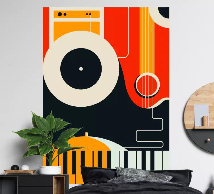 Originaldesign väggdekal för sovrum - Tenstickers