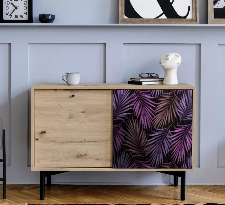 Original tropiska palmblad möbler klistermärke - Tenstickers