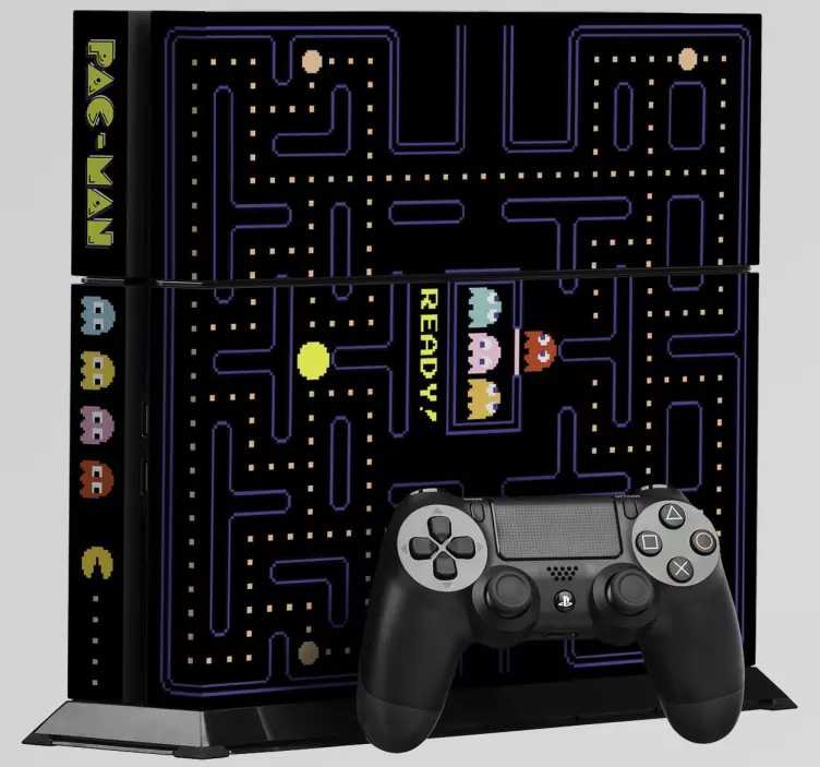 Pac-man ps4 dekorativ klistermärke - Tenstickers