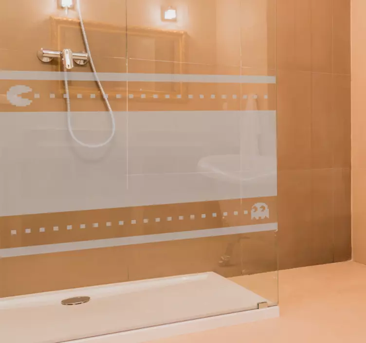 Pacman dusch klistermärke - Tenstickers