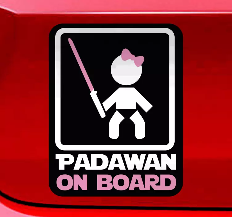 Padawan ombord baby ombord klistermärke - Tenstickers