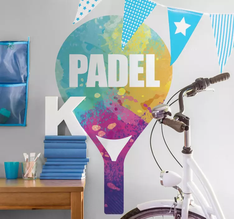 Padel racket vägg klistermärke - Tenstickers