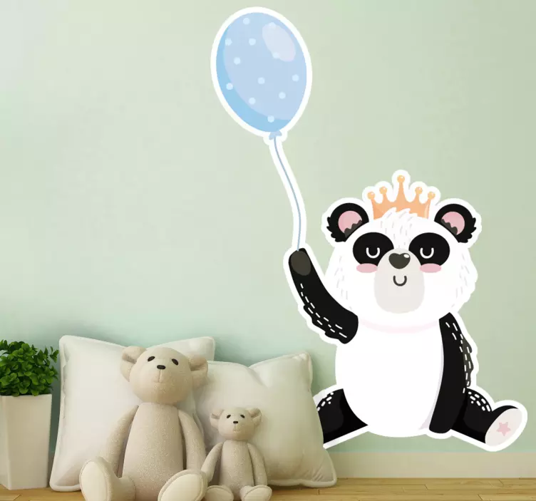 Panda ballong klistermärken - Tenstickers