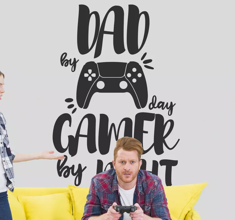 Pappa gaming citat väggklistermärken djur - Tenstickers