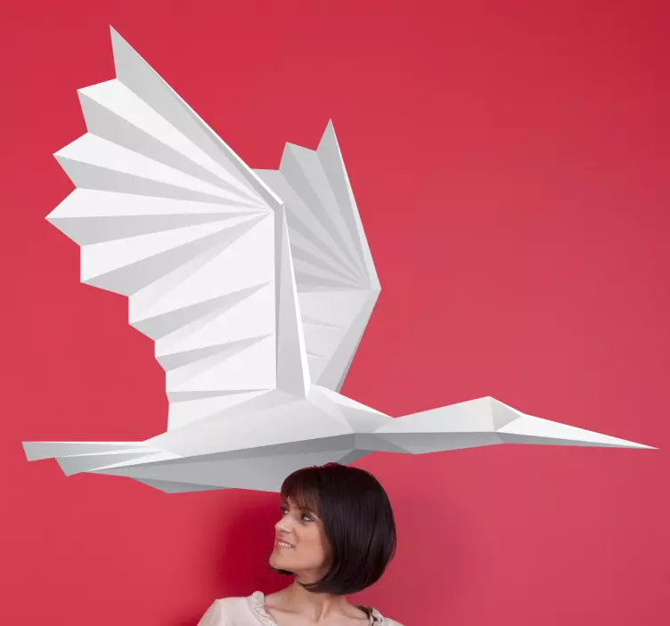 Papper fågelvägg klistermärke - Tenstickers