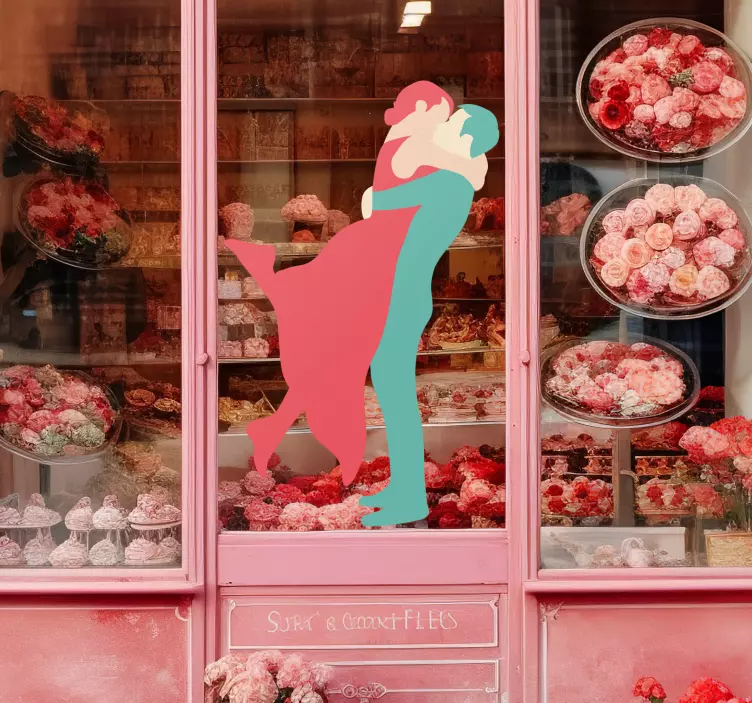 Par kyssar klistermärke - Tenstickers