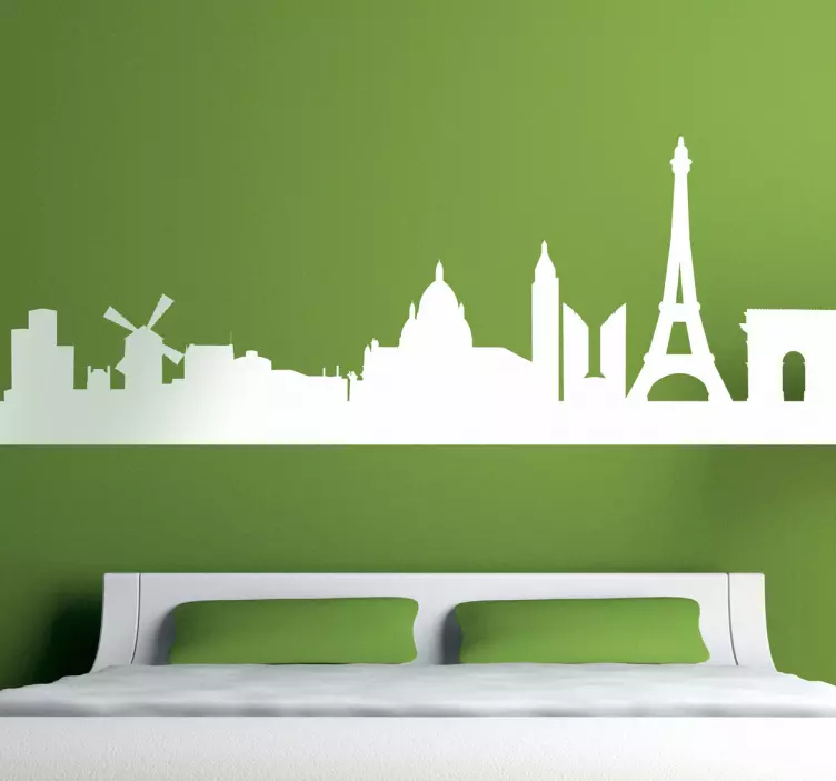 Paris skyline vägg klistermärke - Tenstickers