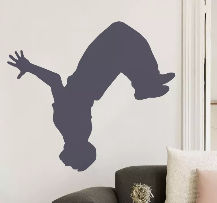 Parkour somersault klistermärke - Tenstickers