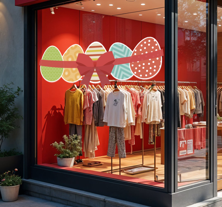 Påskägg och band skyltfönster klistermärken - Tenstickers