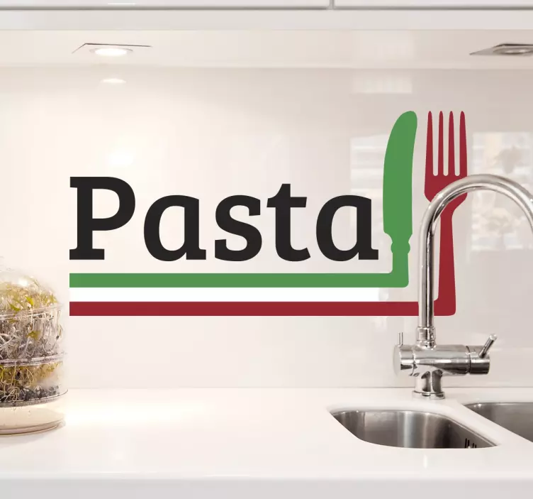 Pasta kök klistermärke - Tenstickers