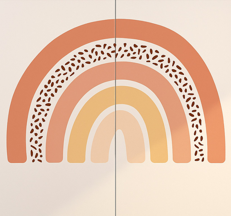 Paster halv regnbåge klistermärken til möbler - Tenstickers