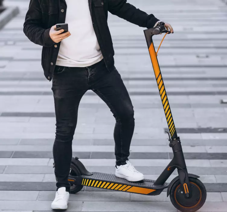 Patinete tiras naranja klistermärke för skoter - Tenstickers