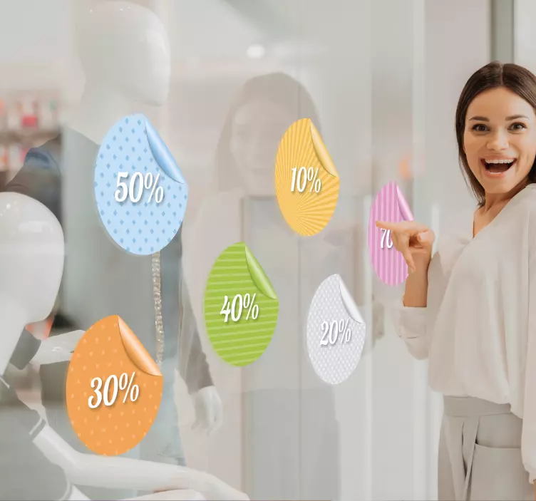 Peeling rabatt anpassade klistermärken - Tenstickers