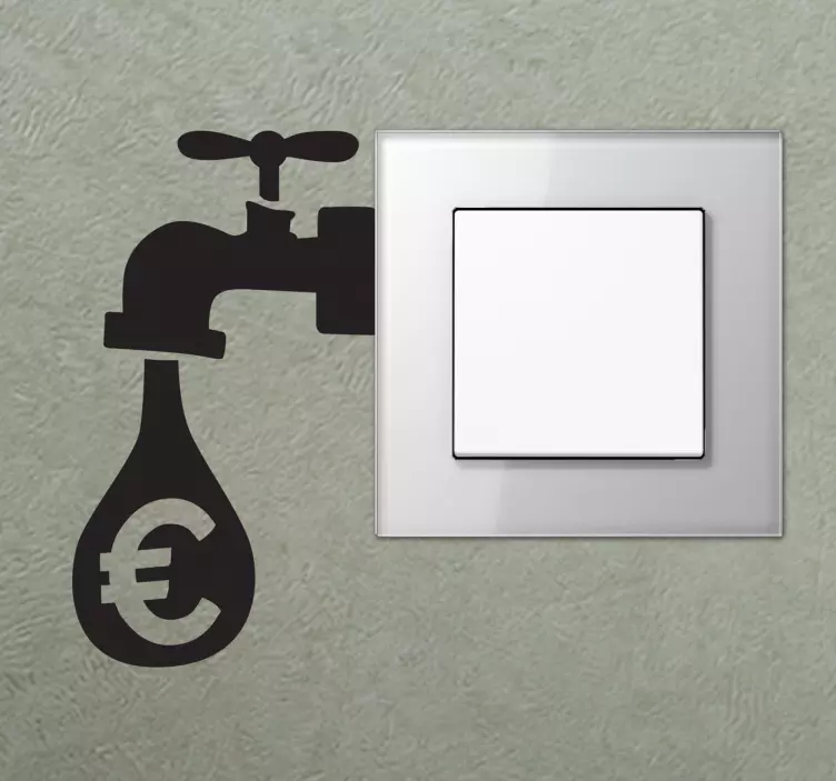 Pengar tap vägg klistermärke - Tenstickers