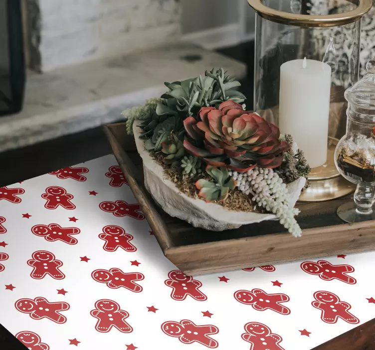 Pepparkaksfigurer mönster event klistermärke - Tenstickers