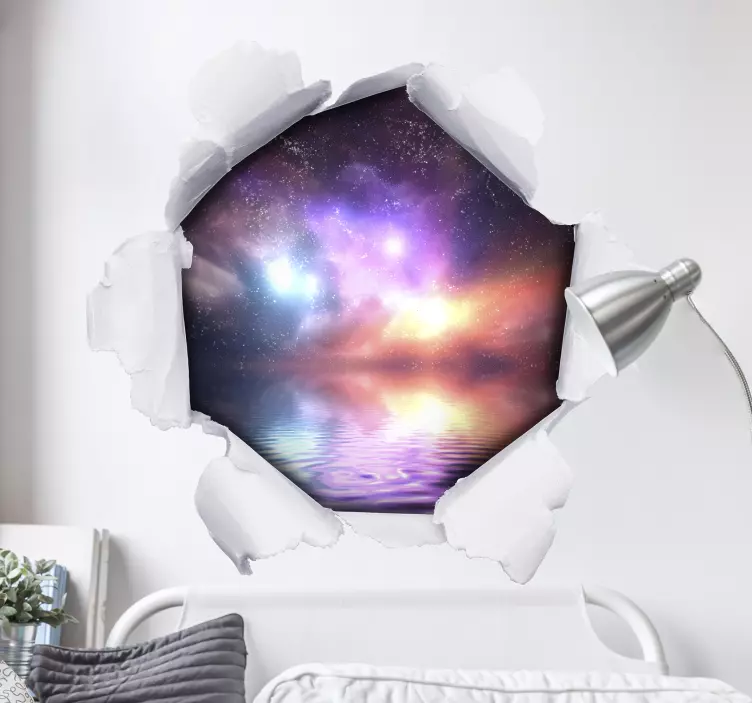 Personifierad 3d pappershål klistermärke - Tenstickers