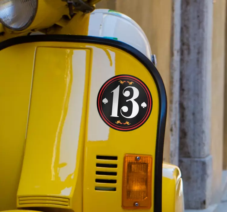 Personifierad bil nummer klistermärke - Tenstickers