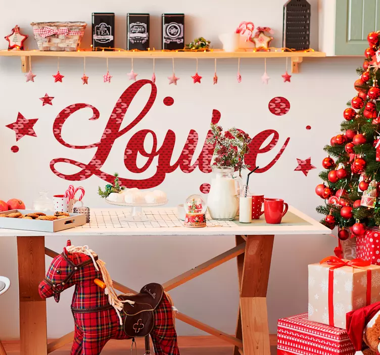 Personlig julhälsning event klistermärke - Tenstickers