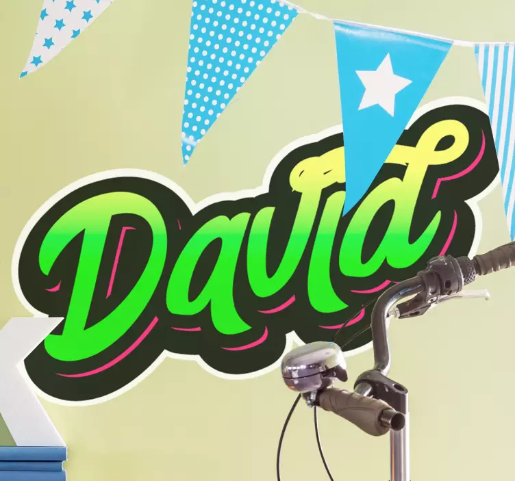 Personlig namnstil Väggklistermärken djur - Tenstickers