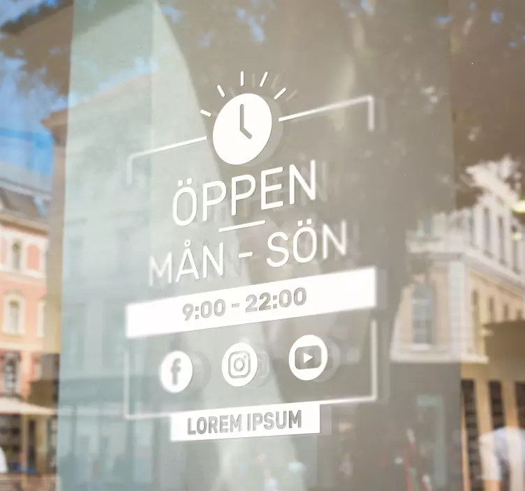 Personlig tidtabell Väggklistermärken skyltfönster - Tenstickers