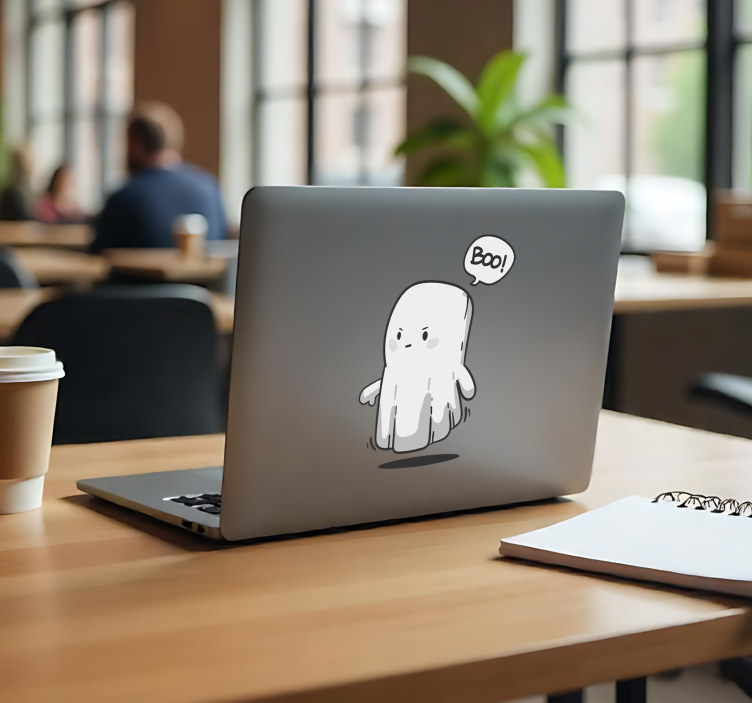 Pessimistiskt spöke Laptop klistermärke - Tenstickers