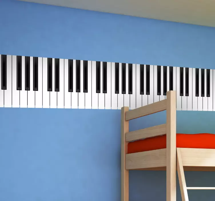 Piano nycklar vägg klistermärke - Tenstickers