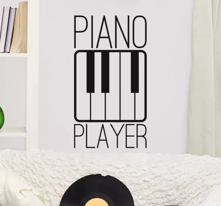 Pianospelare vägg klistermärke - Tenstickers