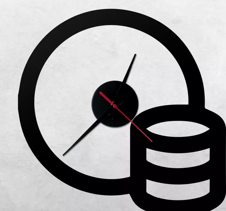 Piktogram tid är pengar väggklocka dekal - Tenstickers