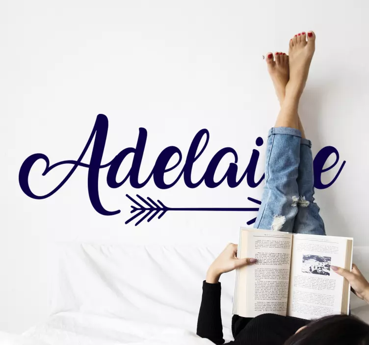 Pil med namn barn text vägg klistermärke - Tenstickers