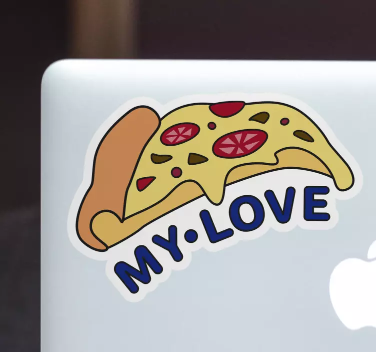 Pizza laptop vinyl klistermärke - Tenstickers