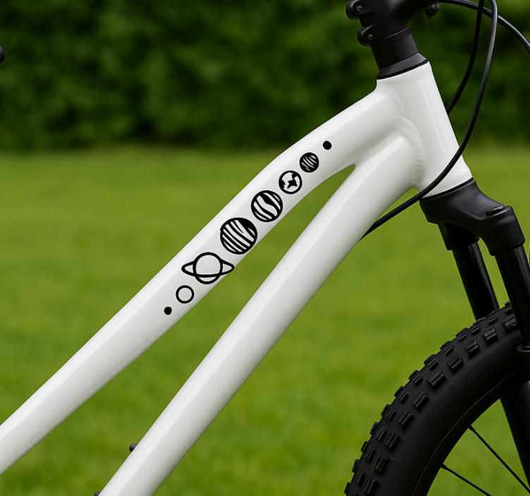Planet line klistermärken till cykel - Tenstickers