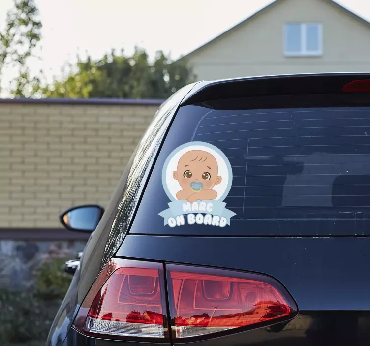 Pojke ombord baby ombord klistermärke - Tenstickers
