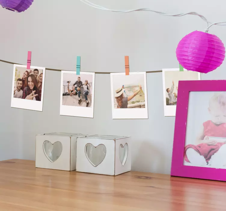 Polaroids anpassningsbara hem klistermärke - Tenstickers