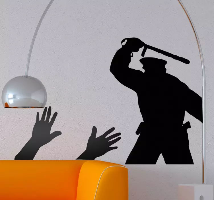 Polisbrutalitet väggklistermärke - Tenstickers