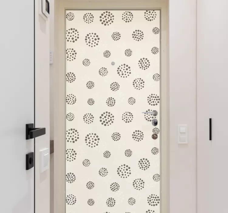 Polka dot mode klistermärke för dörr - Tenstickers