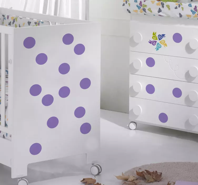 Polka dots ungar inredning klistermärke - Tenstickers
