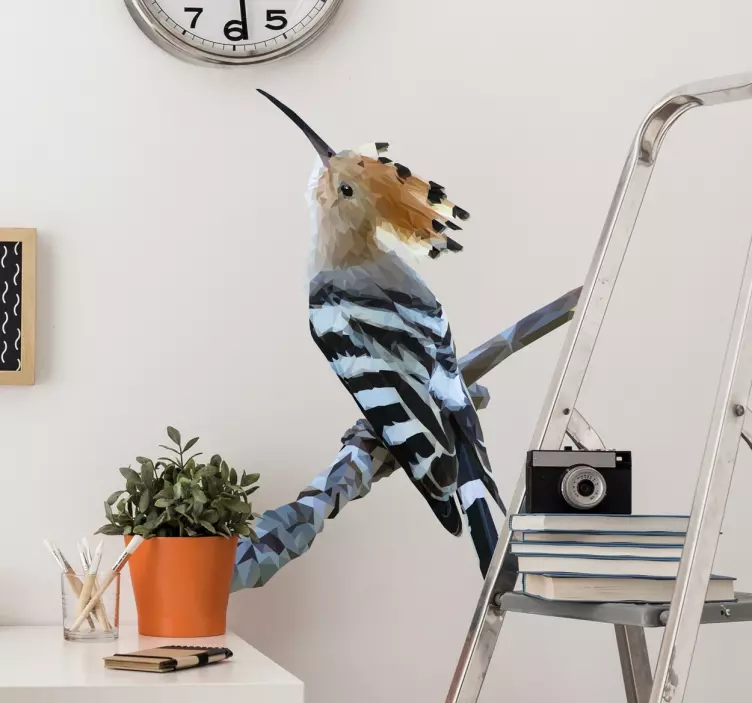 Polygonal snickare fågel klistermärke - Tenstickers