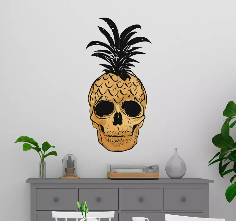 Pop art ananas väggkonst klistermärke - Tenstickers