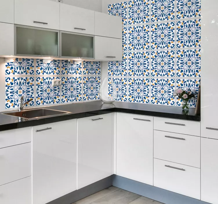 Portugisiska filigran kakel klistermärke - Tenstickers