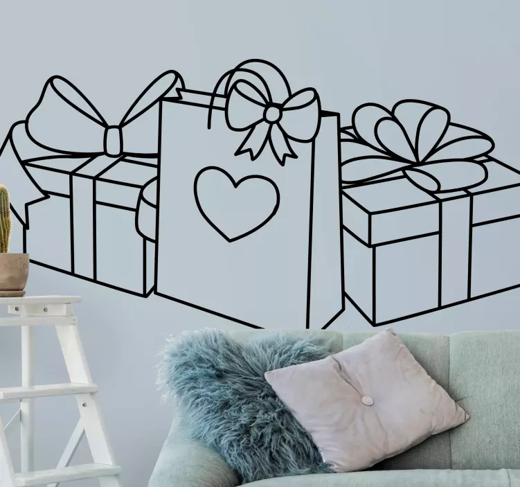 Presentpåse-arrangemang event klistermärke - Tenstickers