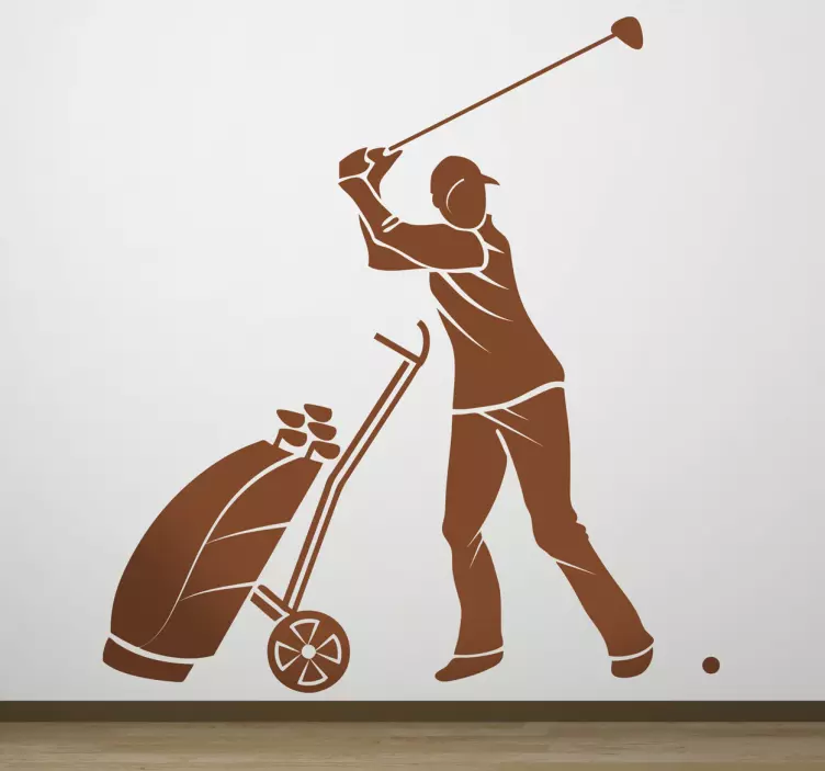 Professionell golfspelare silhuett dekal - Tenstickers