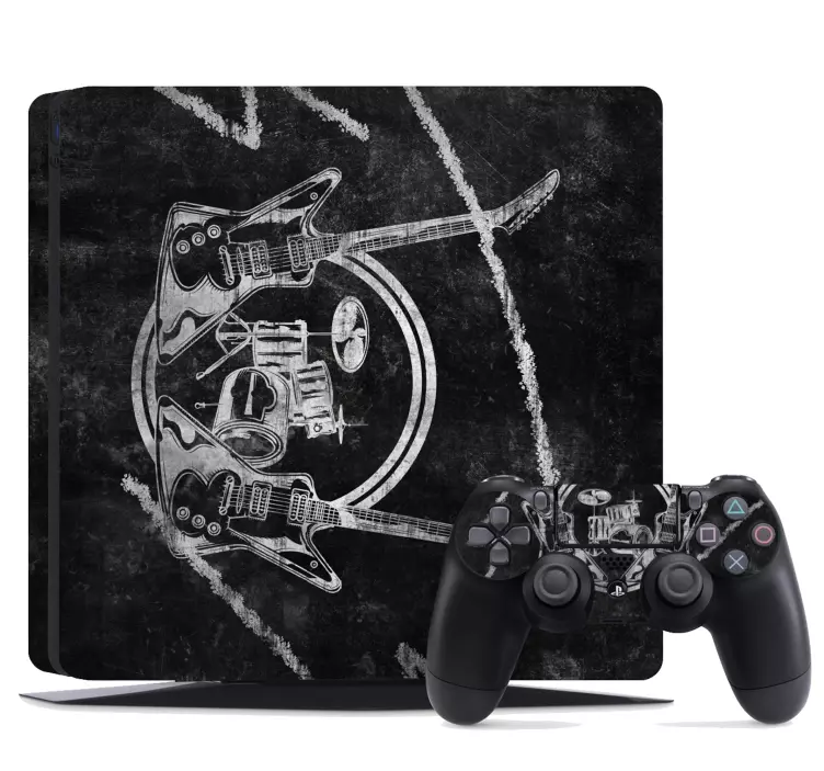 Ps4 klistermärke gitarrtrumset - Tenstickers