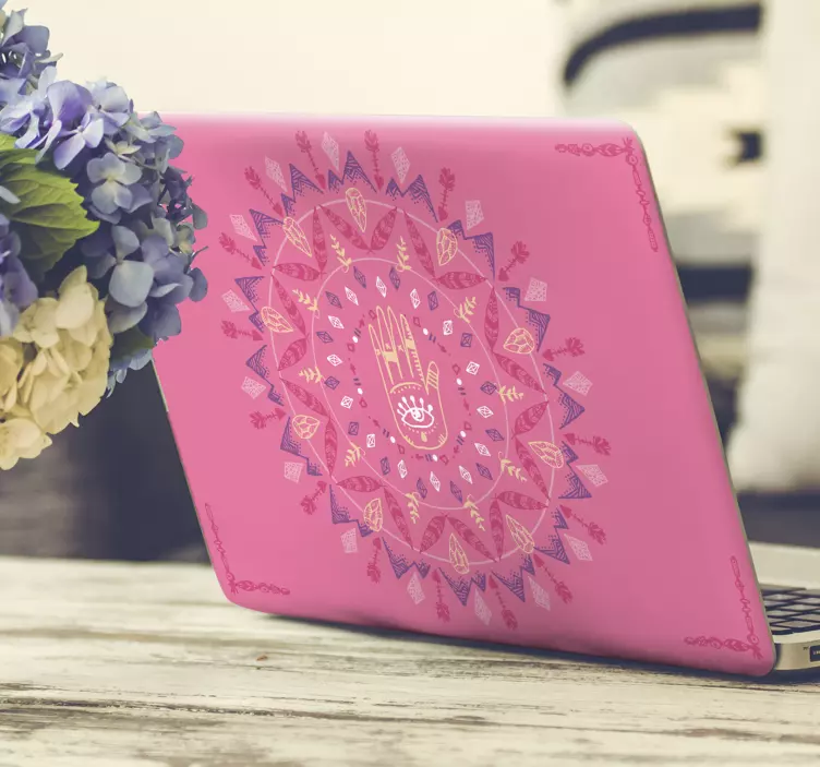 Psychedelic laptop sticker - Tenstickers