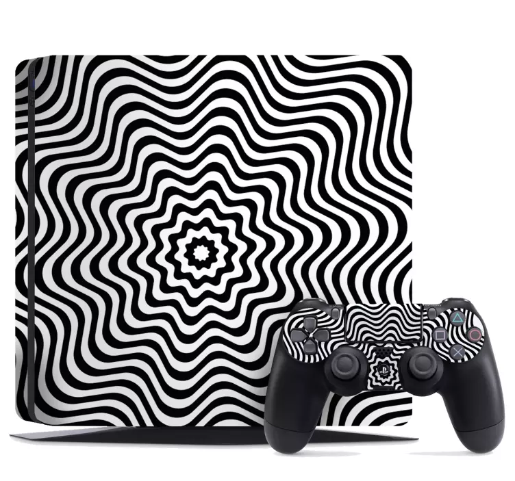 Psykedelisk optimal illusion ps4 klistermärke - Tenstickers