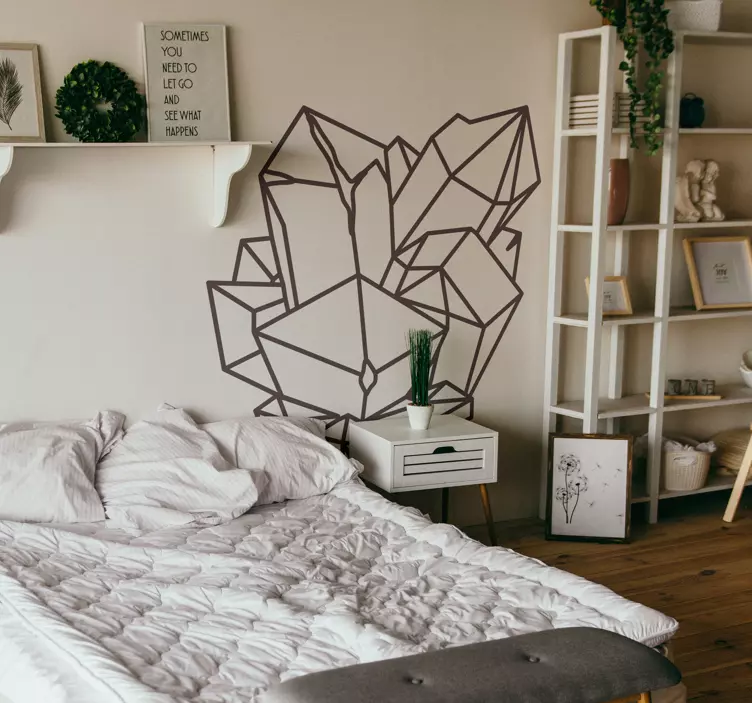 Kvarts monocolor linje affisch - Tenstickers