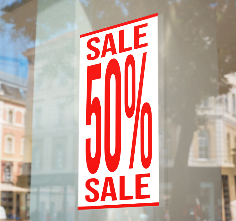 Rabatt på avlångt format rea-klistermärke - Tenstickers