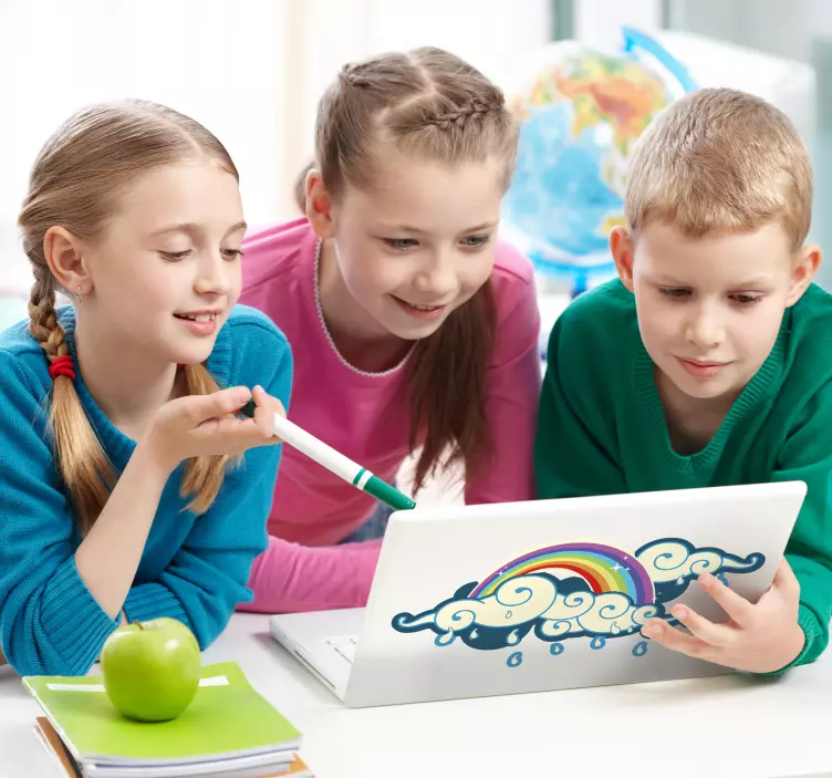 Rainbow laptop dekal - Tenstickers